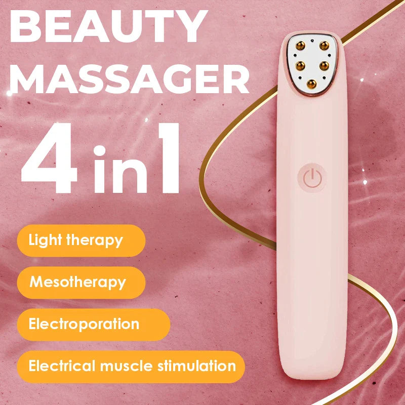 miitina Electric RF EMS Eye Massager Pen – Red Light, Vibration, USB Rechargeable Anti-Wrinkle Appearance