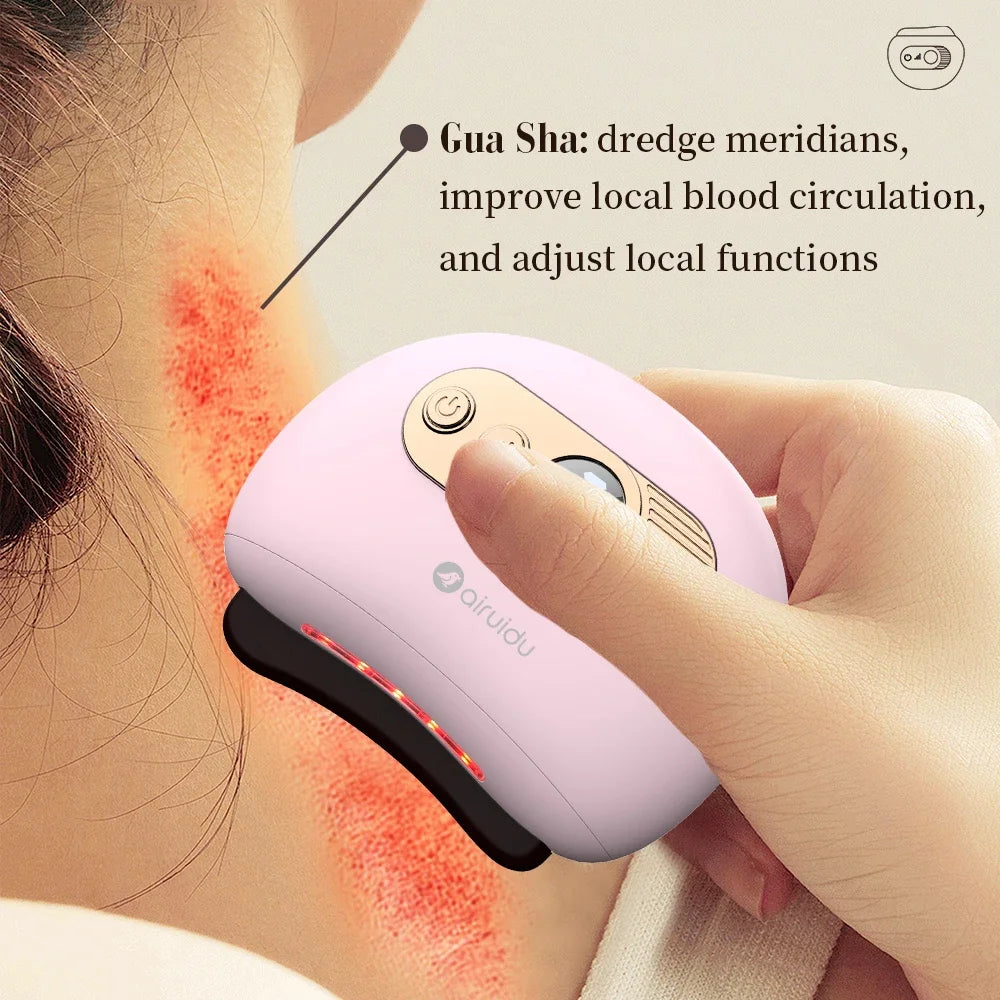 Generic Electric Gua Sha Massager (Airuidu) – Hot & Cold Mode, EMS Microcurrent, Face & Body
