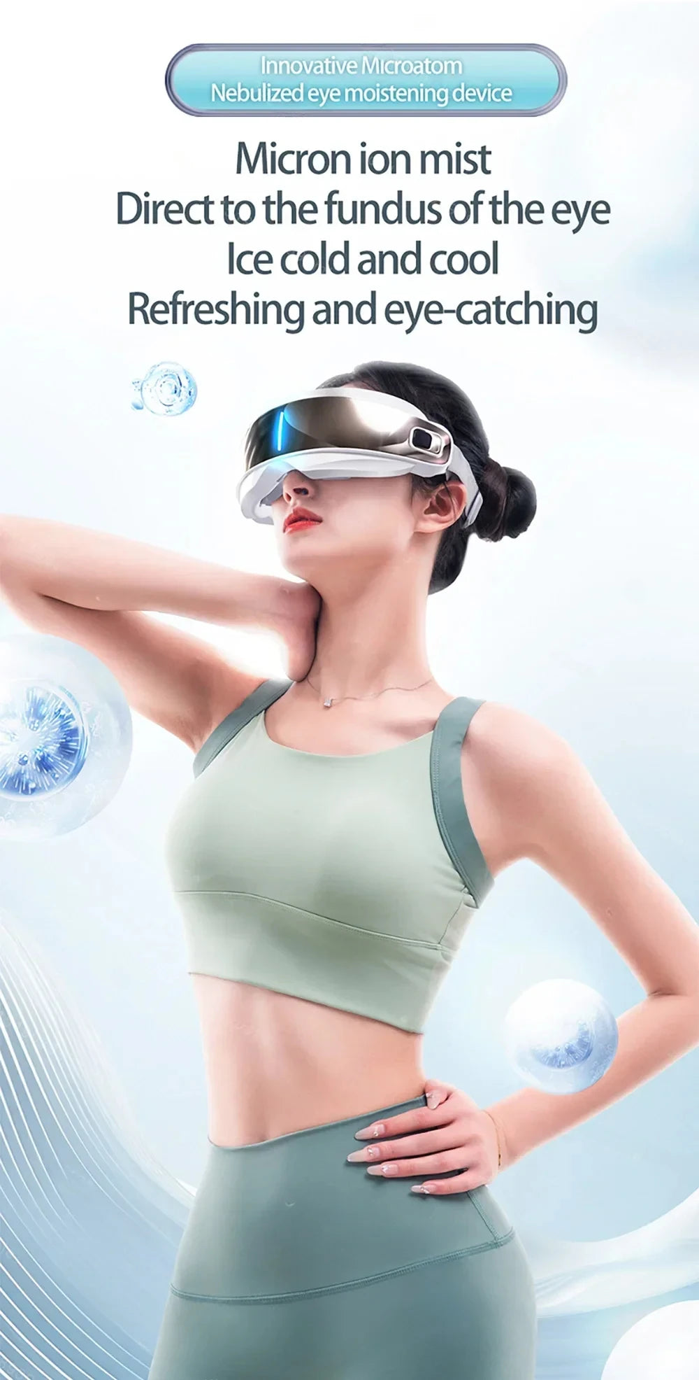 BXA Steam Eye Massager Warm Spa – Kneading Acupressure Massage Heat and Bluetooth Relaxation Aid