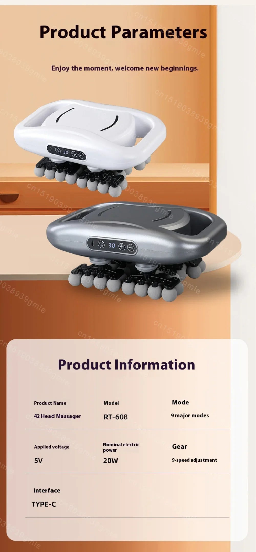 Selfika™ Professional Muscle Massage Gun – 9 Modes Deep Tissue Percussion Massager for Full Body Recovery