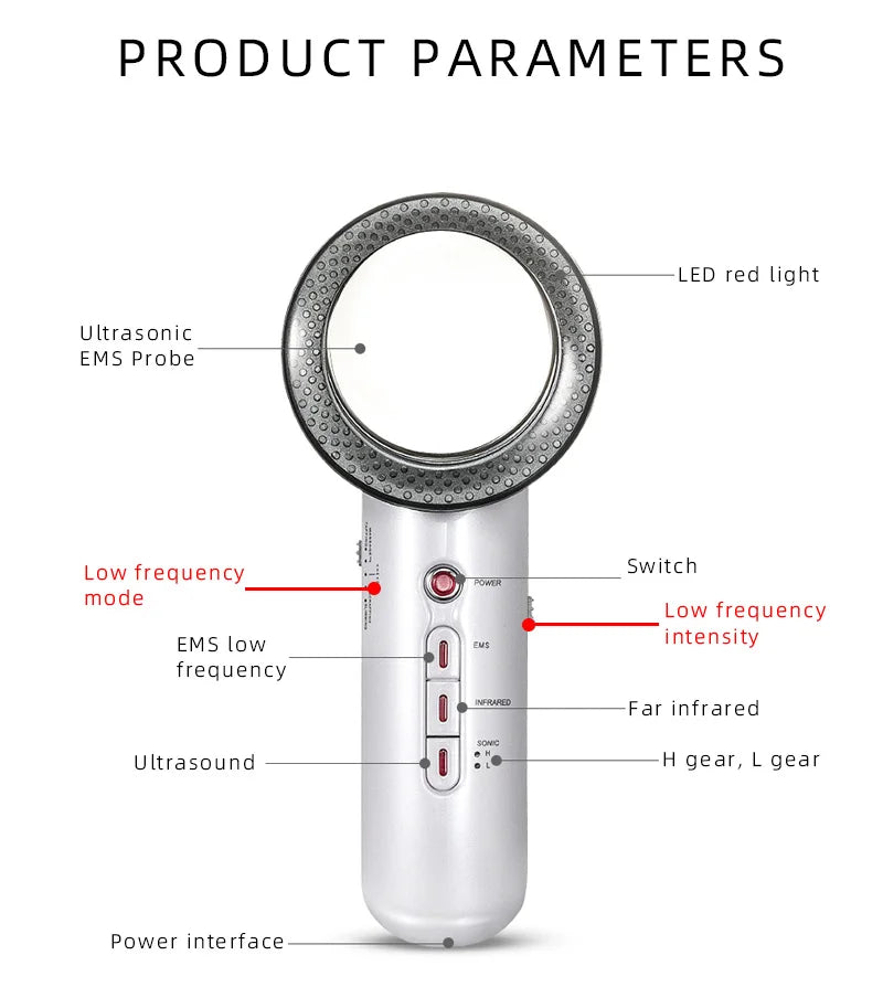 Lesenbeauty 3-in-1 Ultrasonic EMS Massager – Infrared, Body & Face Contouring Appearance Device