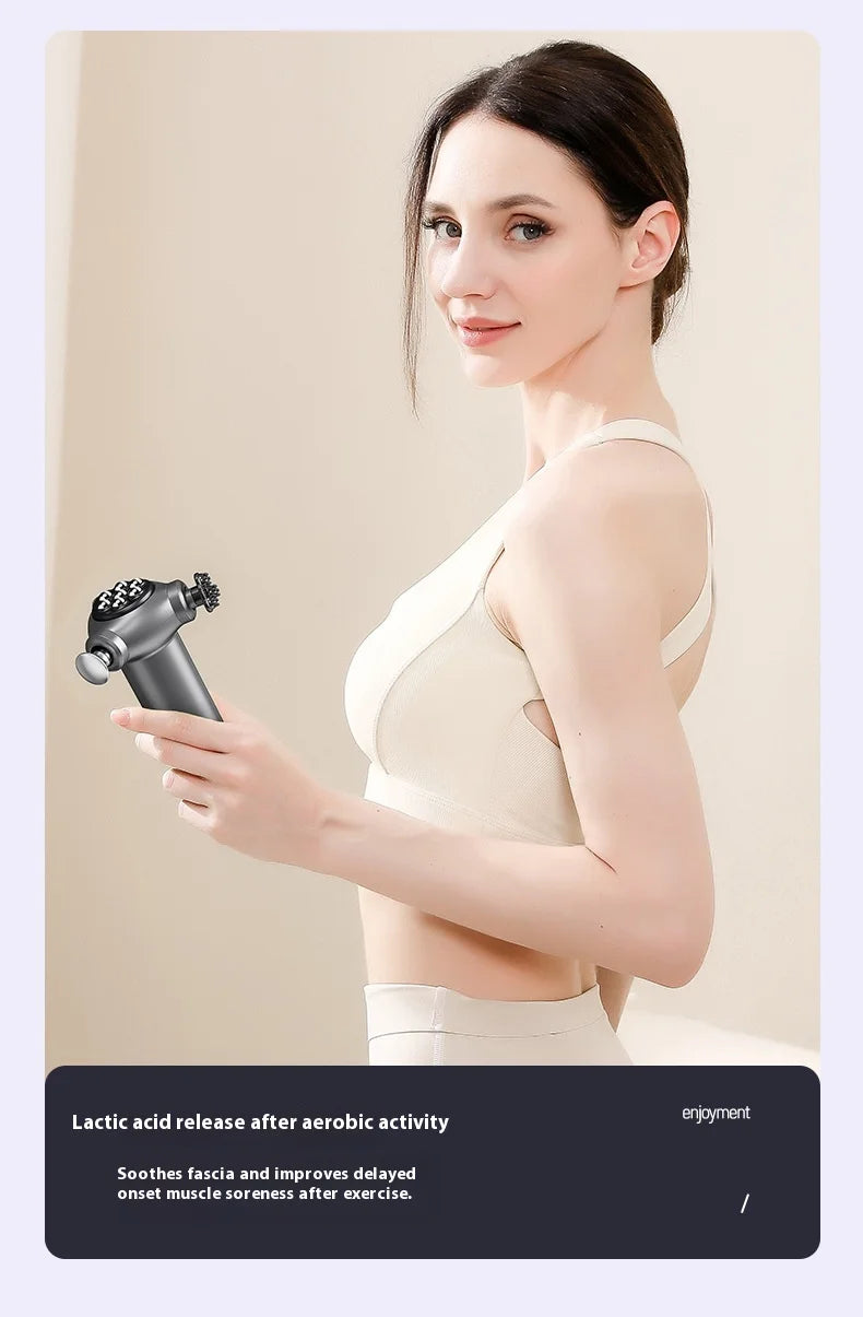 Selfika™ 3-Head Multifunctional Fascia Gun – Magnetic Bead Abdominal & Full Body Massager with 5-Speed Frequency Conversion