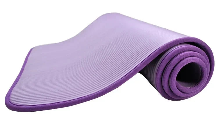 Selfika™ 10mm Extra-Thick Yoga Mat – High-Resilience Anti-Slip NBR Exercise Mat for Beginners, Pilates & Home Workouts