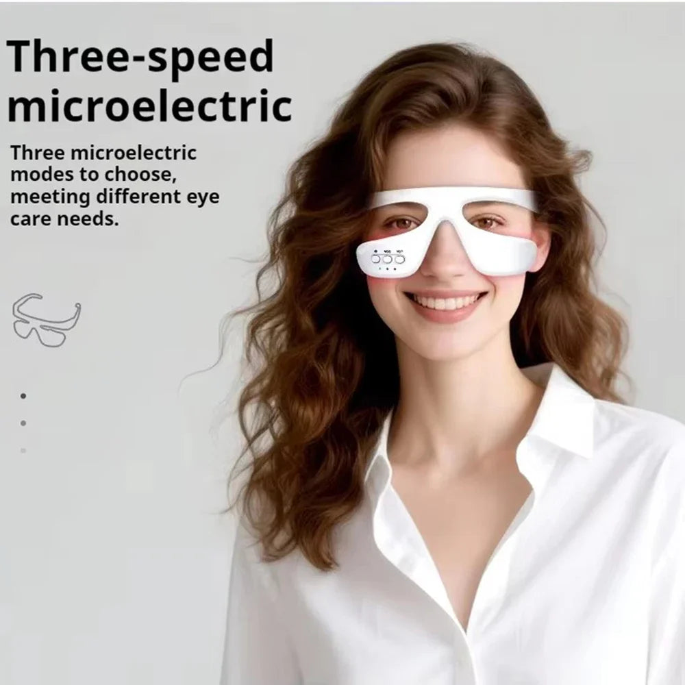 vilnason 3D Visual Eye Massager – Red Light, EMS Micro-Current, Heat for Dark Circle Appearance and Relaxation