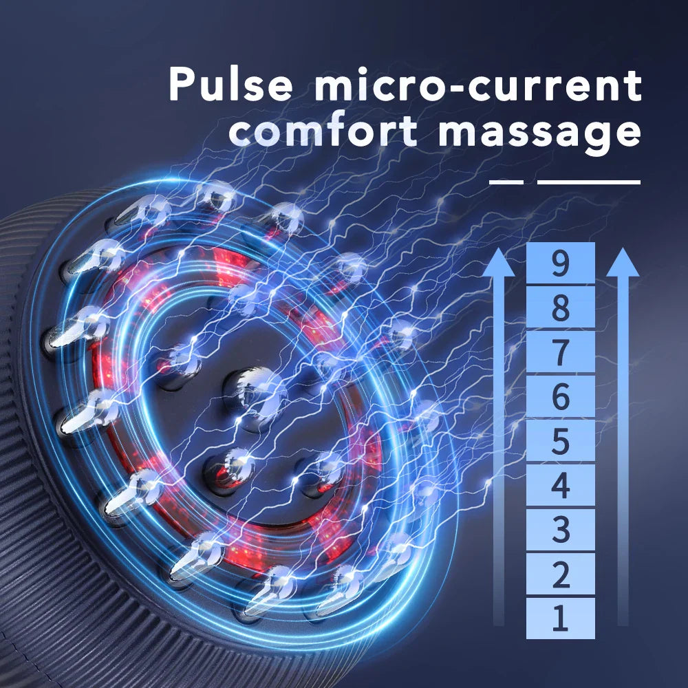 Hailicare Electric Body Massage Brush – Rechargeable, Red Light, Microcurrent, Gua Sha & Heat Therapy
