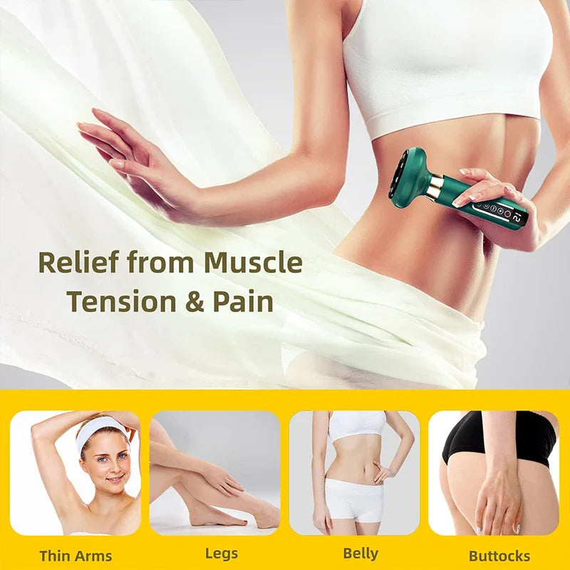 KEMOKO Electric Cupping & Gua Sha Massager – Vacuum Suction, Infrared Heat, 12-Level Adjustable
