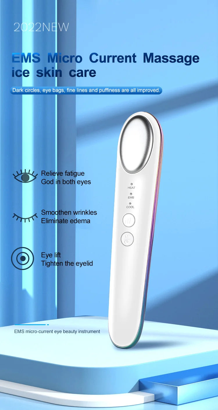 Generic Microcurrent Eye Massager – Rechargeable, Cold/Heat Therapy, Supports Lifting Appearance