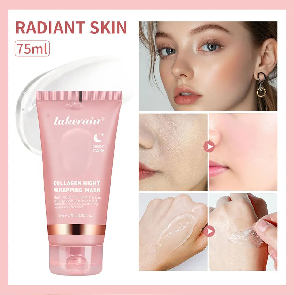 Selfika™ Collagen Night Wrapping Mask – Overnight Lifting & Deep Hydrating Peel-Off Mask (75ml)