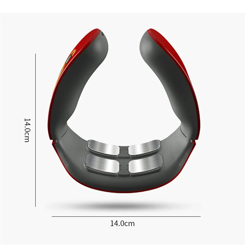 Selfika 4-Head Intelligent Neck & Shoulder Pulse Massager with Heat Therapy