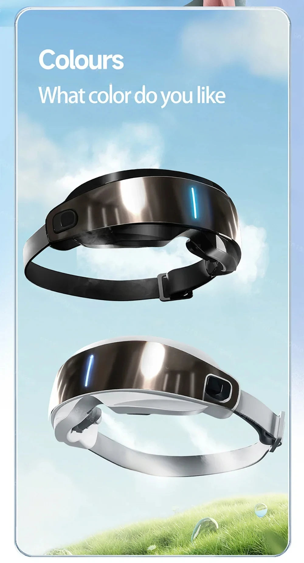 BXA Steam Eye Massager Warm Spa – Kneading Acupressure Massage Heat and Bluetooth Relaxation Aid