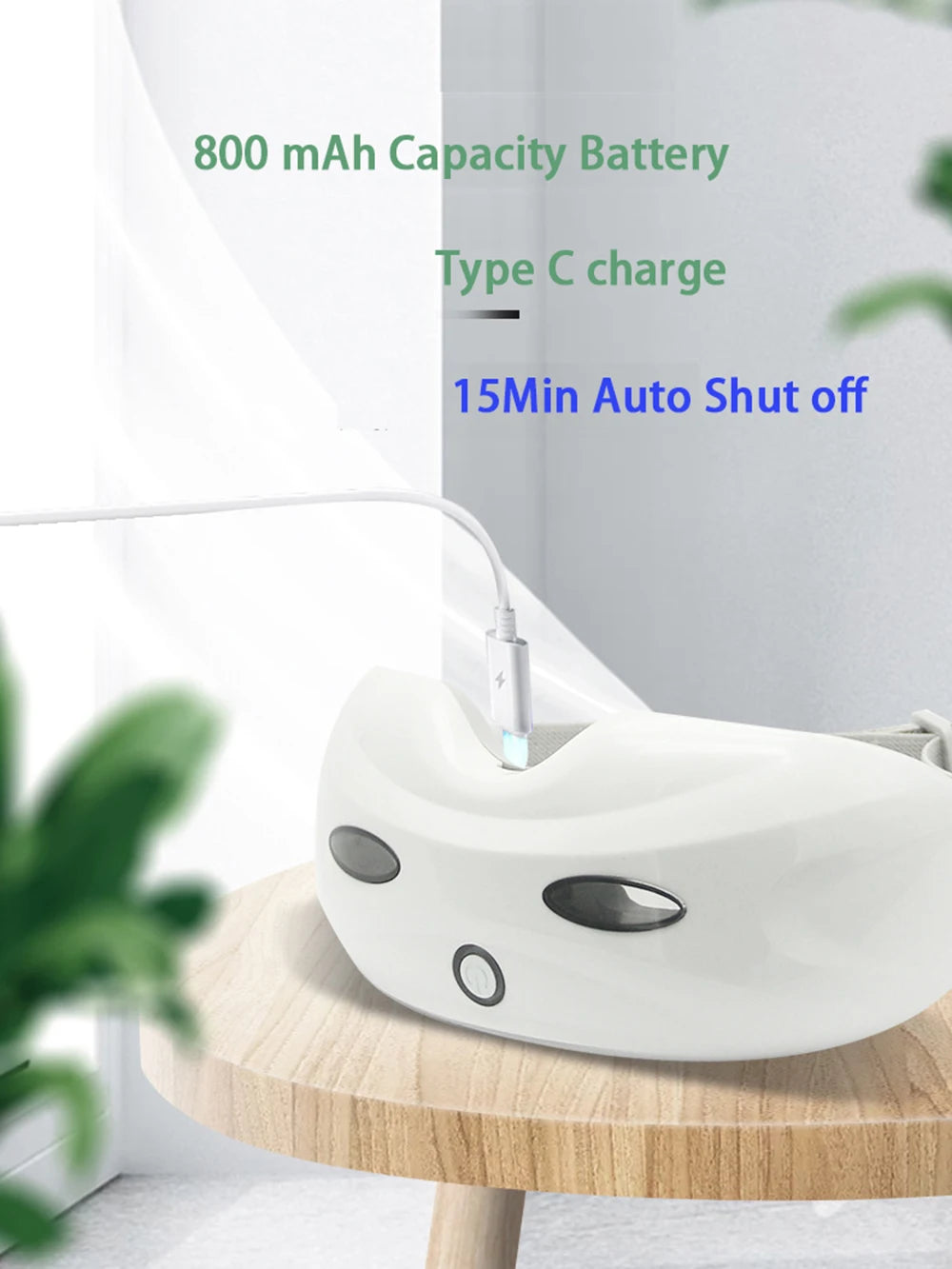 HEBTIGER Electric Eye Massager with Graphene Heating and Acupressure for Deep Relaxation