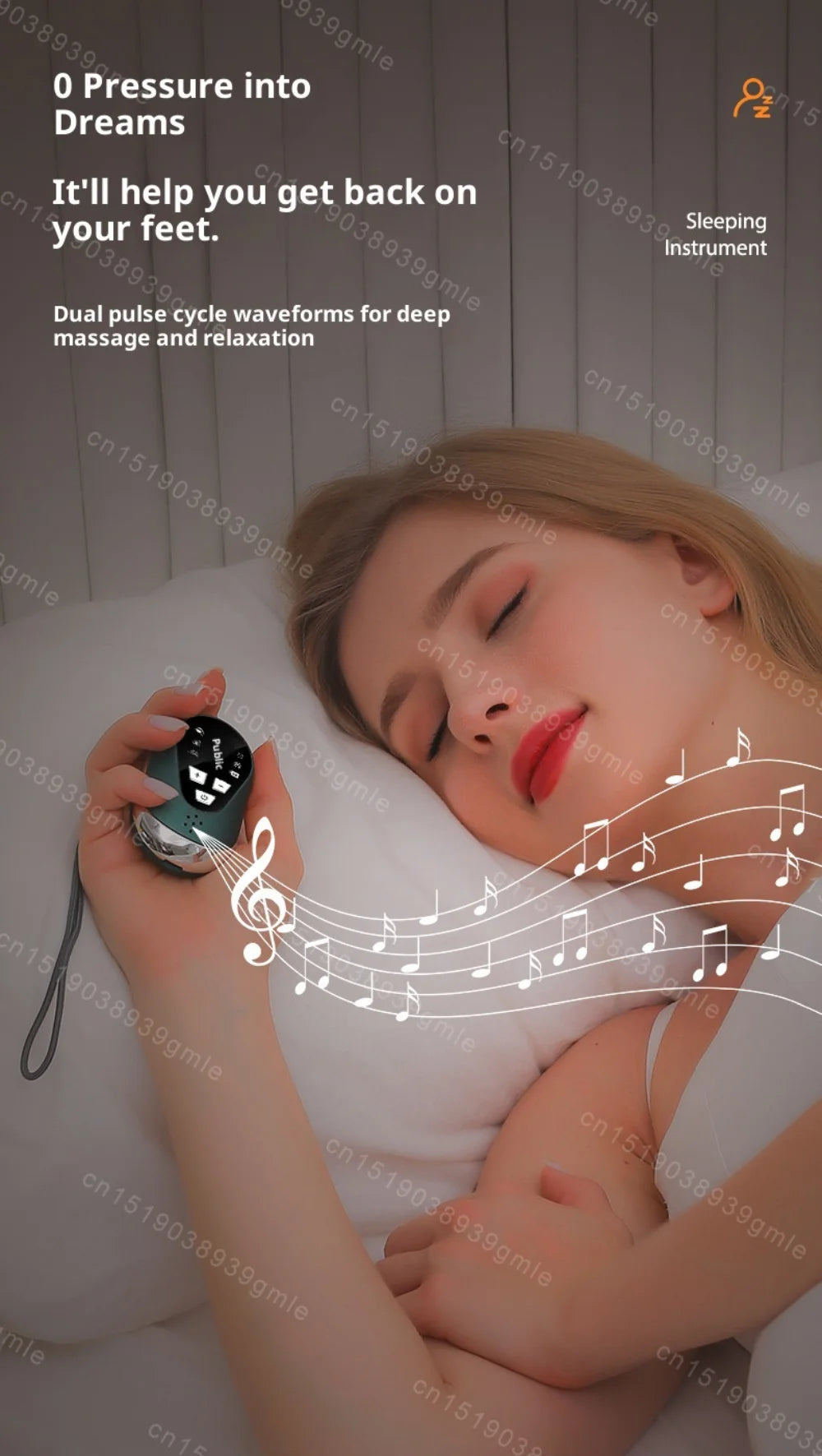 Handheld Microcurrent Pulse Sleep Therapy Instrument – Relaxation Aid for Stress Relief Sensation