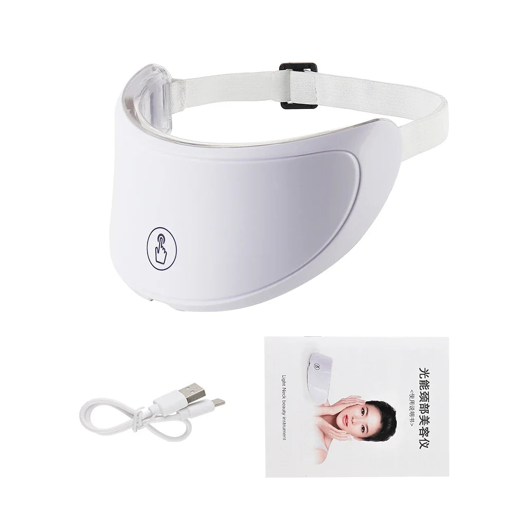 foreverlily 7-Color LED Light Therapy Mask – Facial & Neck Skin Care Massager (Electric)