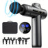 Selfika™ Portable LED Touch Screen Fascia Gun – Deep Tissue Percussion Massager with 4 Replaceable Heads for Muscle Recovery