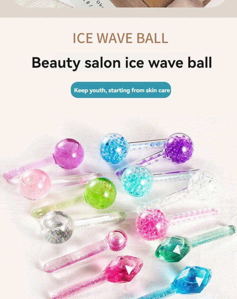 Generic 2Pcs Facial Ice Globes Set – Cooling Balls Massager for Face & Eyes, Reduces Puffiness Appearance