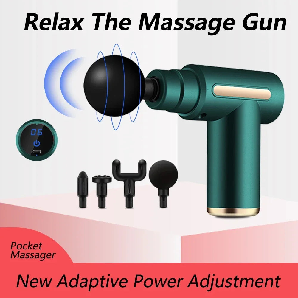 Selfika™ Multifunctional LCD Fascia Gun – 6-Speed Electric Deep Tissue Massager for Full Body Fitness Recovery