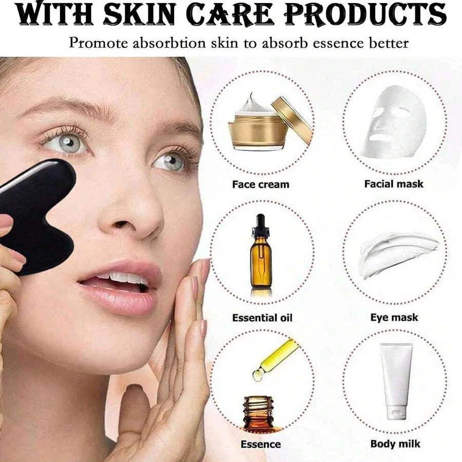 Generic Silicone Ice Roller & Gua Sha Facial Tool Set – Lifting, Contouring, Eye Puffiness Relief (1/2/3pc)