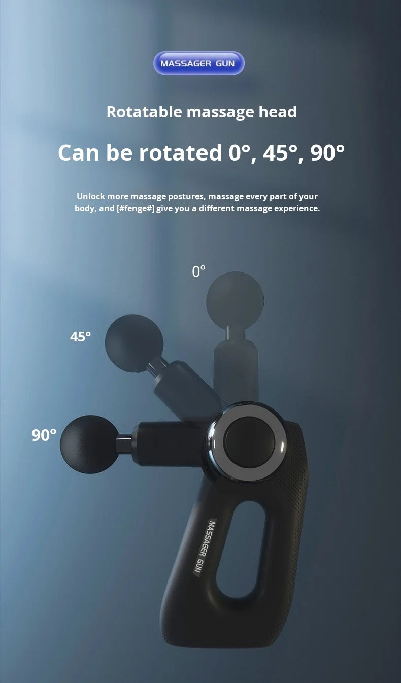 Selfika™ Professional Triangle Massage Gun – High-Speed Deep Tissue Percussion Massager with 6 Massage Heads