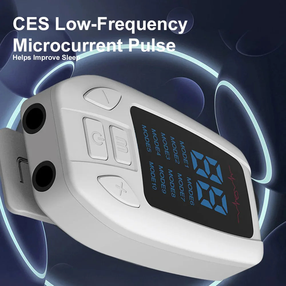 Voguish Portable CES Microcurrent Sleep Aid Device – Relaxation Helper for Restful Sleep, Anti-Stress Appearance