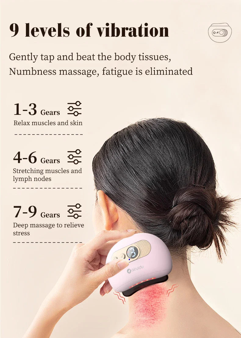 Generic Electric Gua Sha Massager (Airuidu) – Hot & Cold Mode, EMS Microcurrent, Face & Body