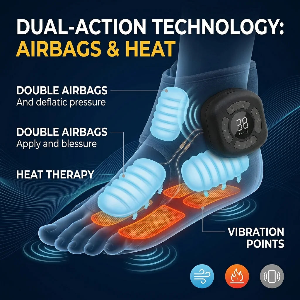 Selfika™ Ankle Foot Air Massager Cordless Warming Cuff