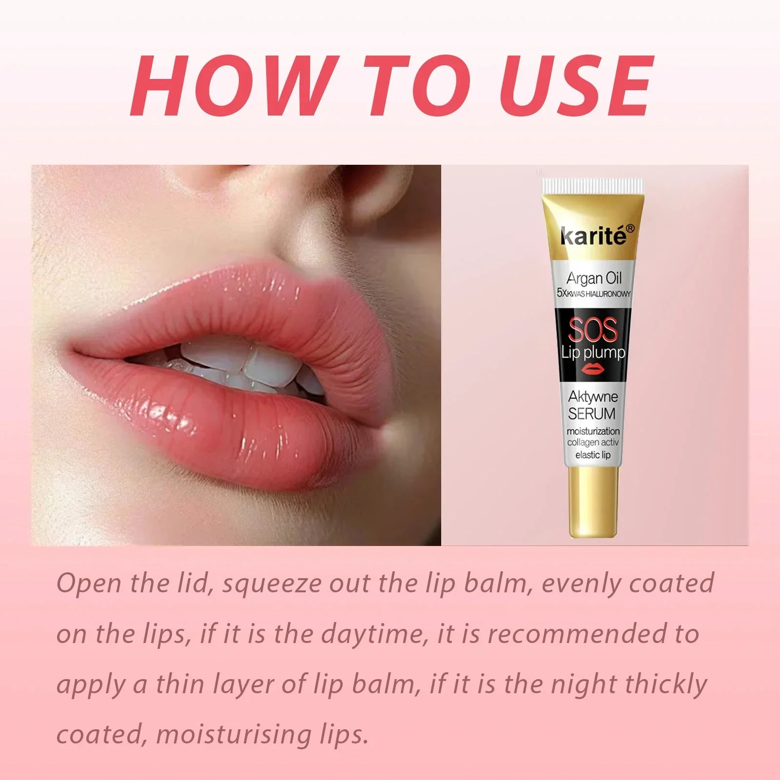 jaysuing Moroccan Argan Oil Lip Essence – Moisturizing, Nourishing, Cosmetic Plumping Effect