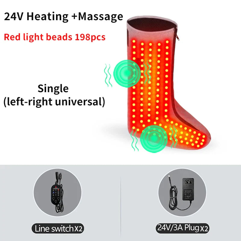 Selfika Heated Wellness Boot with Red Light Technology & Vibration Massage