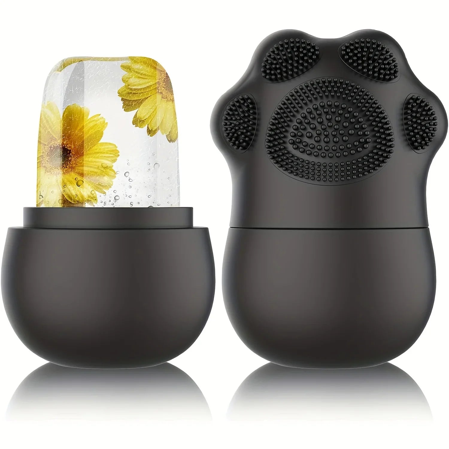 QWC Silicone 2-in-1 Ice Roller & Face Brush – Reduce Eye Puffiness, Skin Tightening Appearance Tool