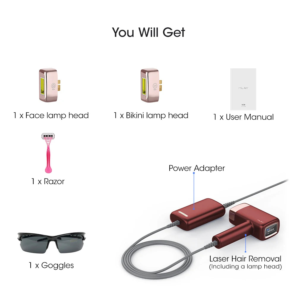 Selfika™ 3-in-1 Handheld IPL Laser Hair Removal Device T14