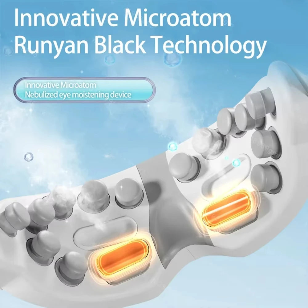 BXA Steam Eye Massager Warm Spa – Kneading Acupressure Massage Heat and Bluetooth Relaxation Aid