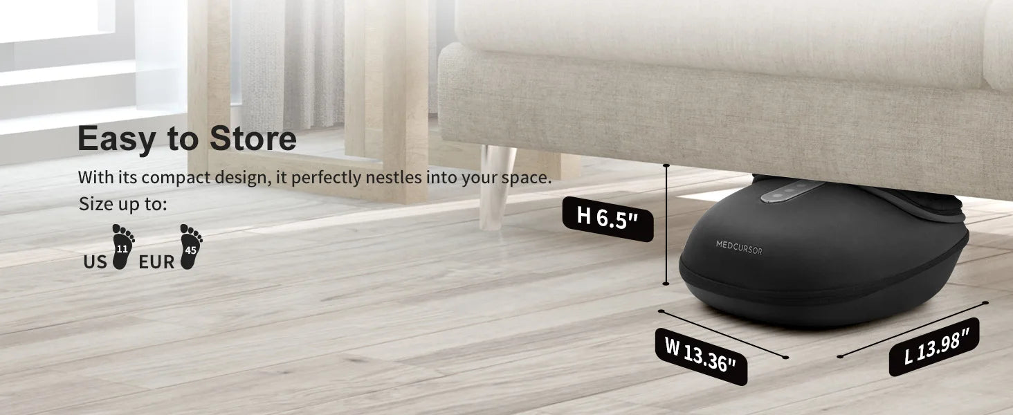 Selfika Fully Wrapped Electric Shiatsu Foot Massager with Heat & Deep-Kneading Rollers