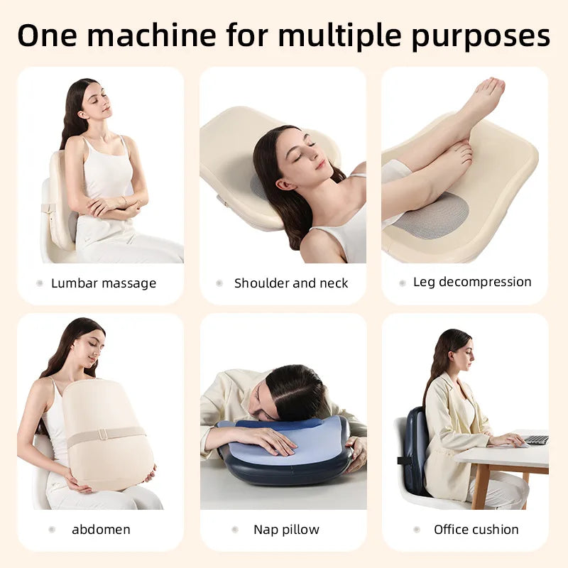 Selfika Cordless Lower Back Massager with Deep-Tissue Heat Therapy & Rechargeable Battery