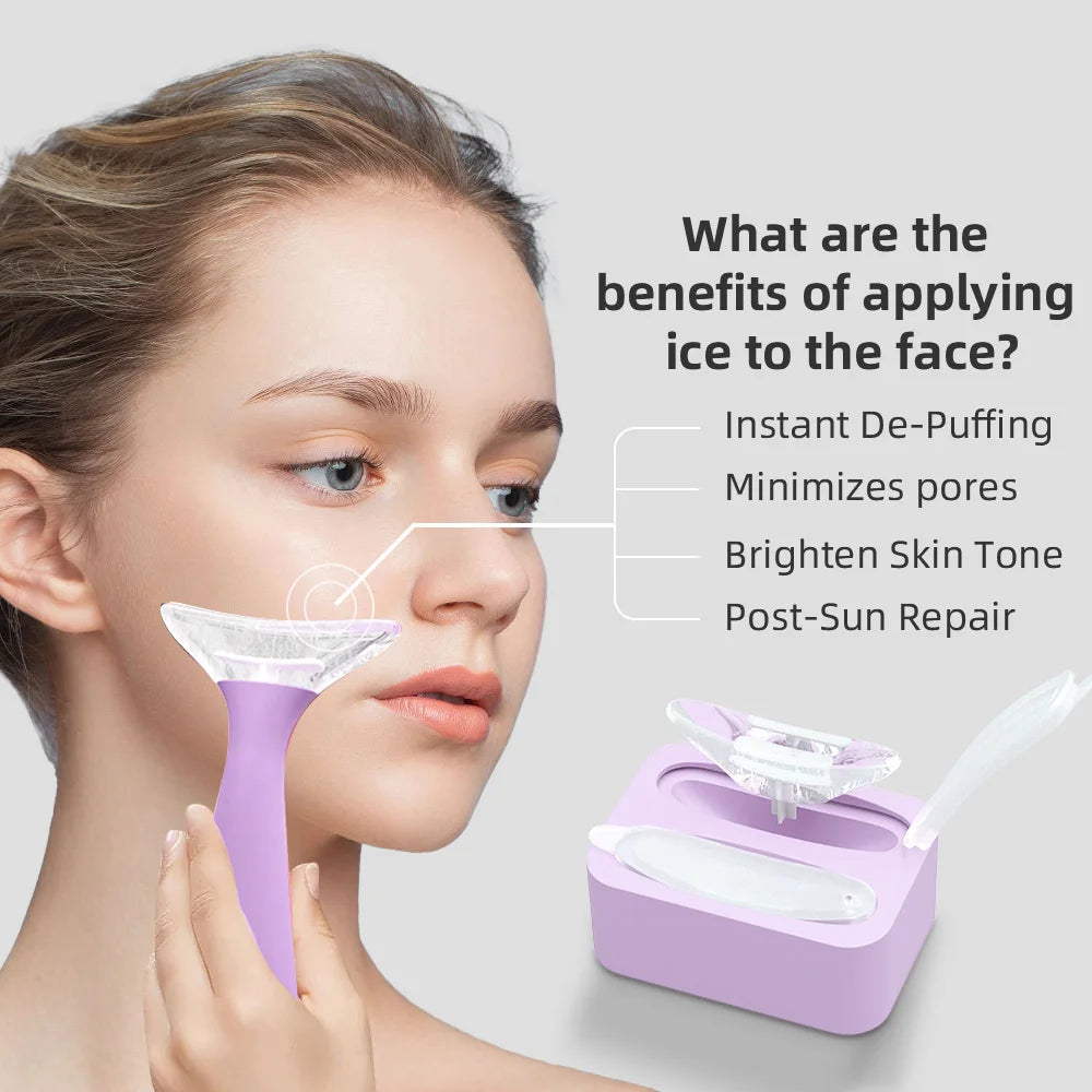 MOZHOU Facial Ice Massage Device/Roller – Reduces Swelling Appearance, Cooling Self-Care Tool