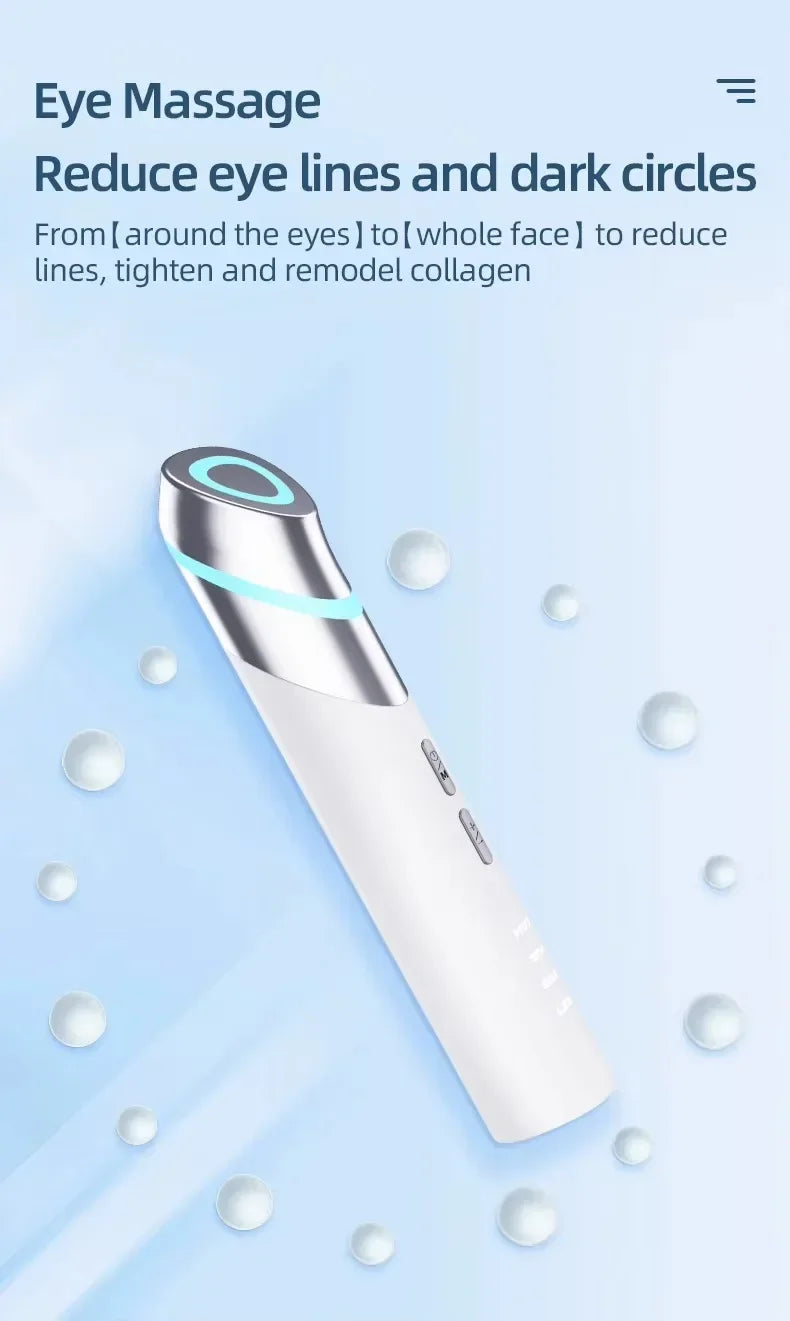 vilnason Wireless EMS Microcurrent Eye Massager Pen – LED Light, Heated, Anti-Wrinkle Appearance