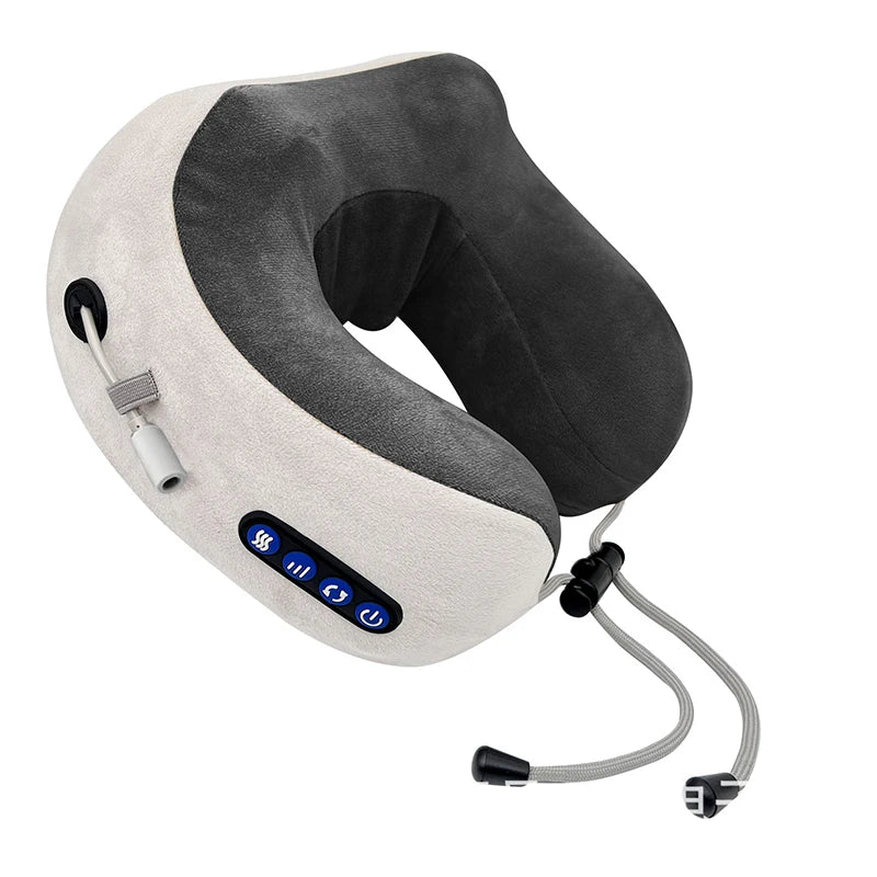 Selfika U-Shaped Memory Foam Electric Neck Massager with Deep-Tissue Kneading & Heat