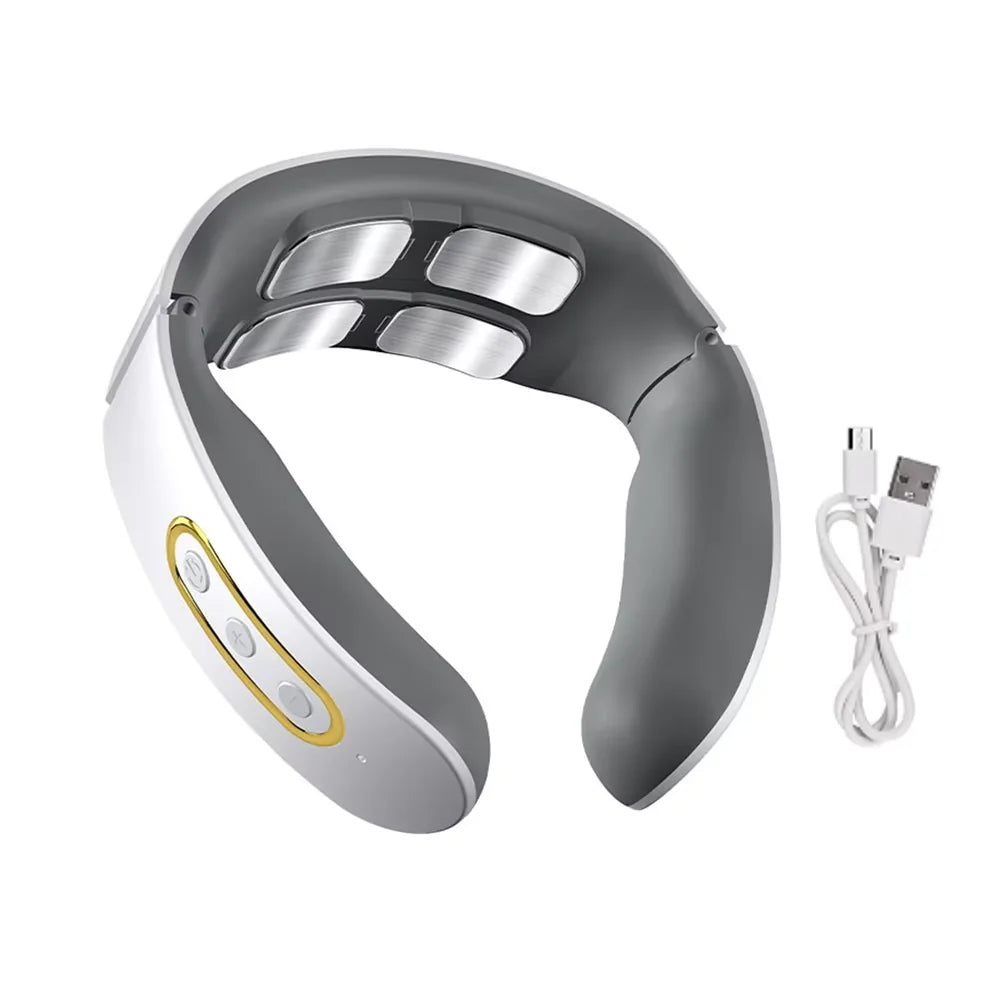 Selfika 4-Head Intelligent Neck & Shoulder Pulse Massager with Heat Therapy