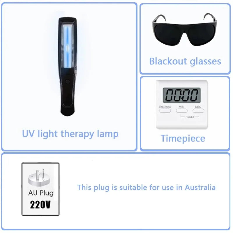 Yonker Handheld UV-B Phototherapy Device with 311nm Narrowband Lamp