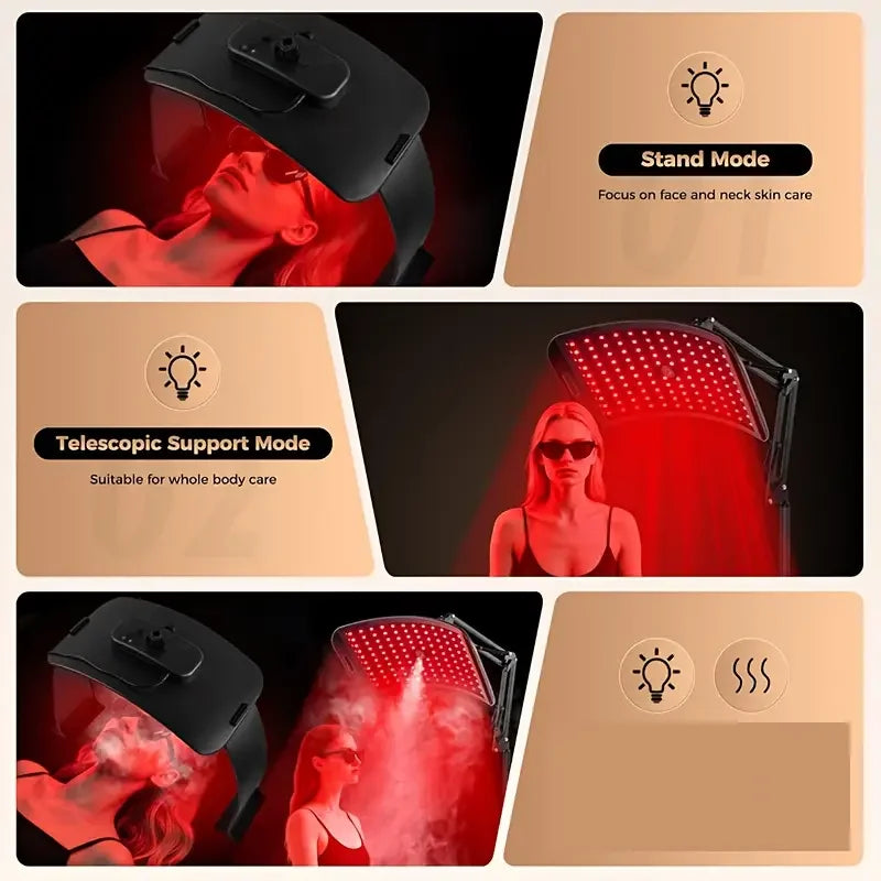Generic 528-Chip Red Light & Infrared Therapy LED Panel (460-850nm) – Facial & Body Skin Appearance
