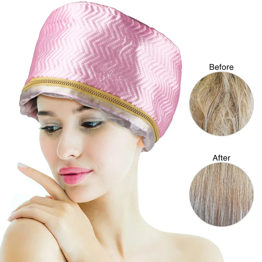 MIHJUSFDH Thermal Treatment Heating Electric Hair Cap – Adjustable Steamer Mask, Oil Cap, Home Hair Care