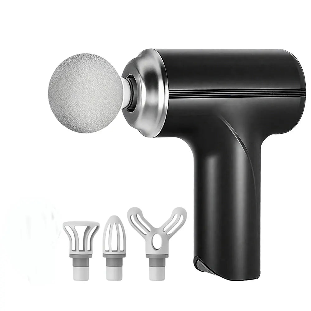 Selfika™ Portable Mini Fascia Gun – 6-Speed Wireless Muscle Massager with 4 Professional Massage Heads