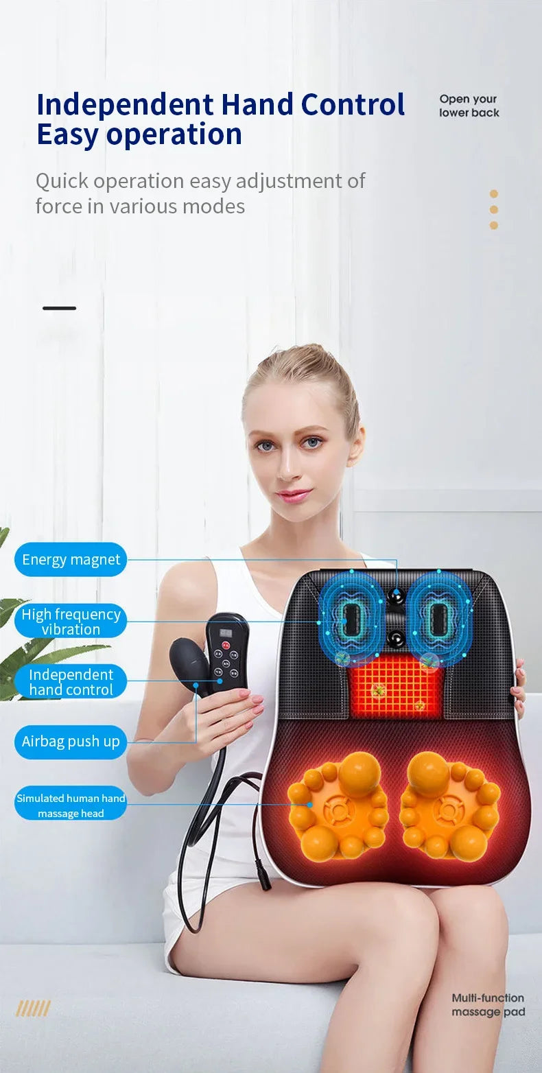 Selfika Intelligent 20-Node Deep Tissue Massage Pillow with Airbag Support & Heat