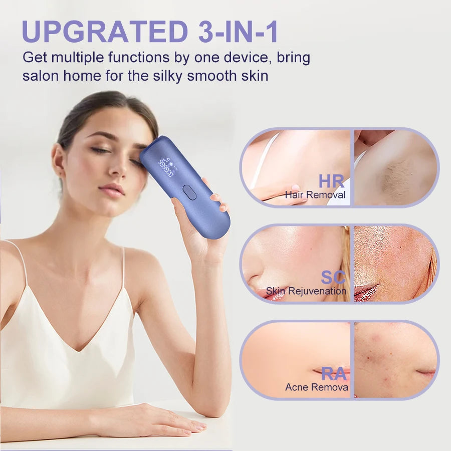Selfika™ 3-in-1 Cooling IPL Hair Removal Device