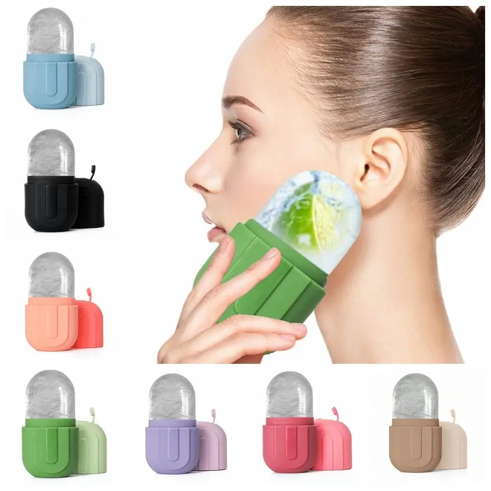 Generic Silicone Ice Roller for Face – Reusable Cube Tray, Facial Lifting & Contouring Massager