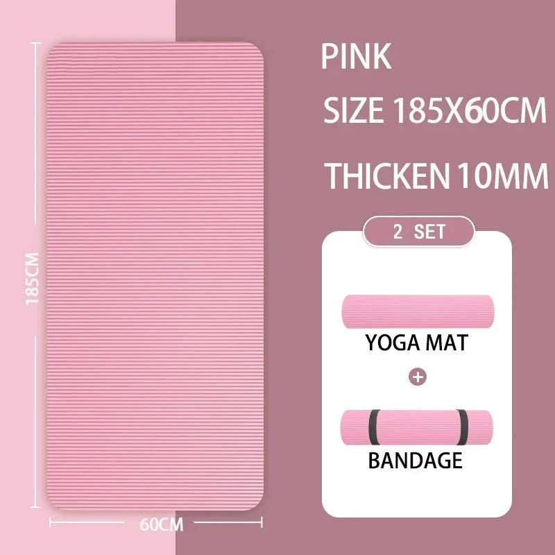 Selfika™ 15mm Extra-Thick Yoga Mat – High-Density Anti-Slip NBR Fitness Mat for Family Exercise, Yoga & Pilates