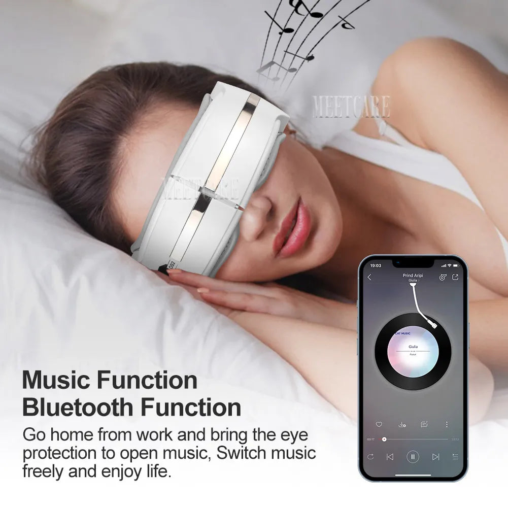 Smart Airbag Vibration Eye Massager – Hot Compress and Bluetooth Music Relaxation Sleep Aid