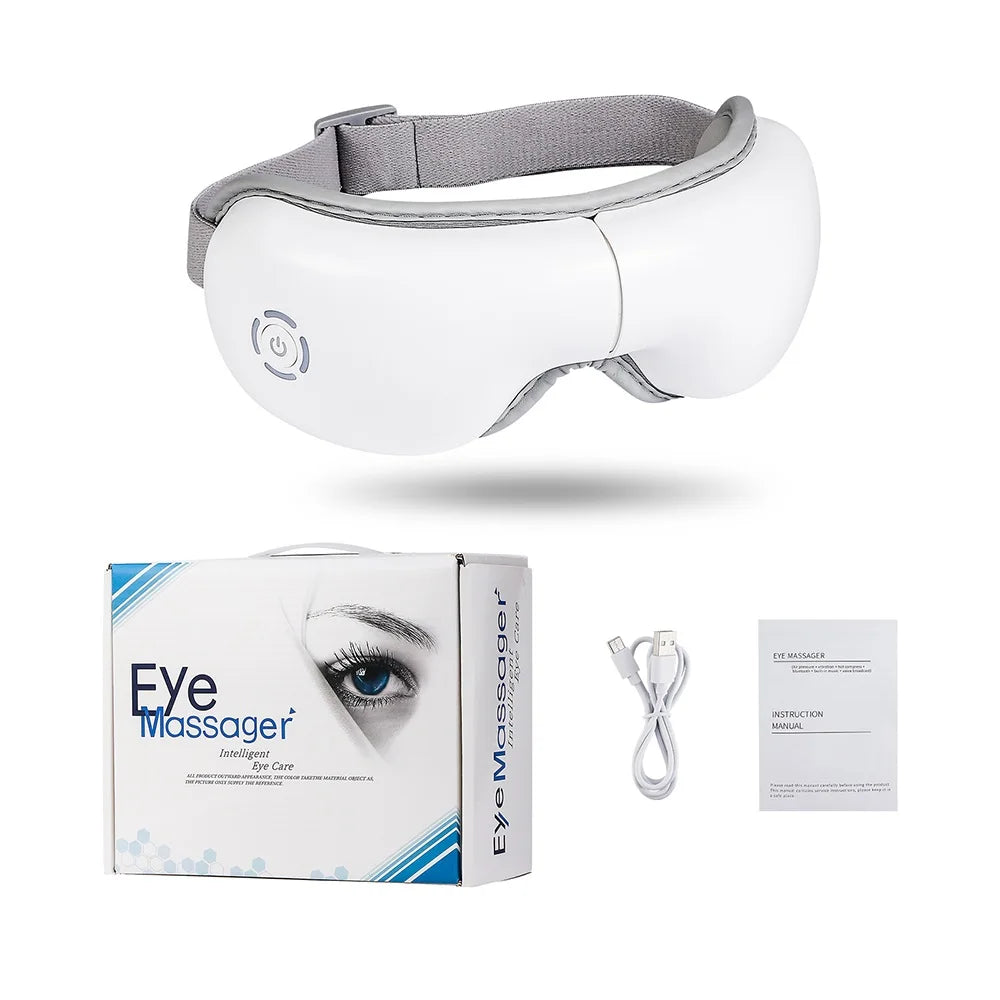 foreverlily 3D Airbag Vibration Eye Massager – Heating, Kneading Relaxation Aid with Built-in Music