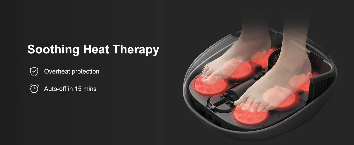 Selfika Fully Wrapped Electric Shiatsu Foot Massager with Heat & Deep-Kneading Rollers