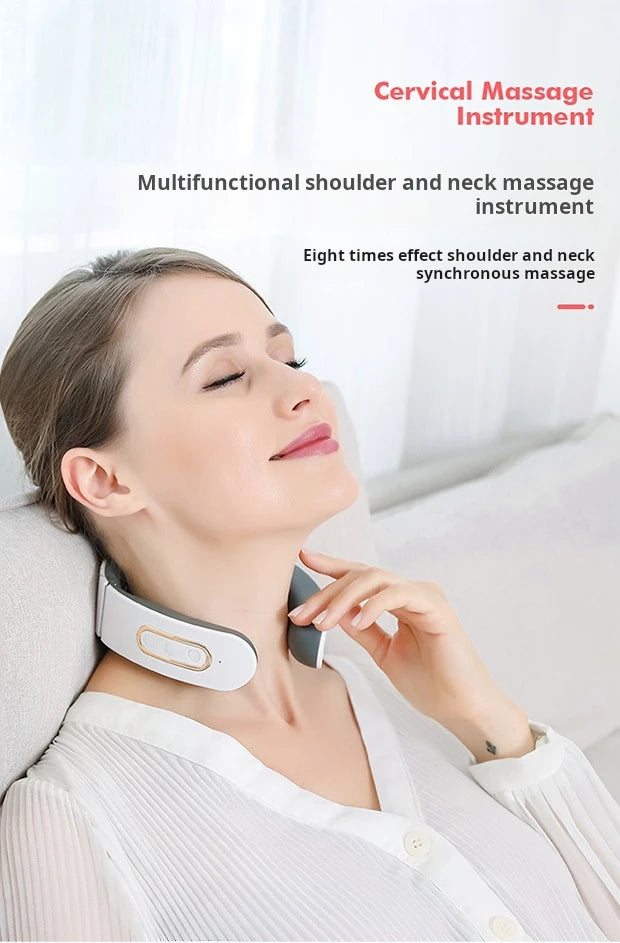 Selfika 4-Head Intelligent Neck & Shoulder Pulse Massager with Heat Therapy