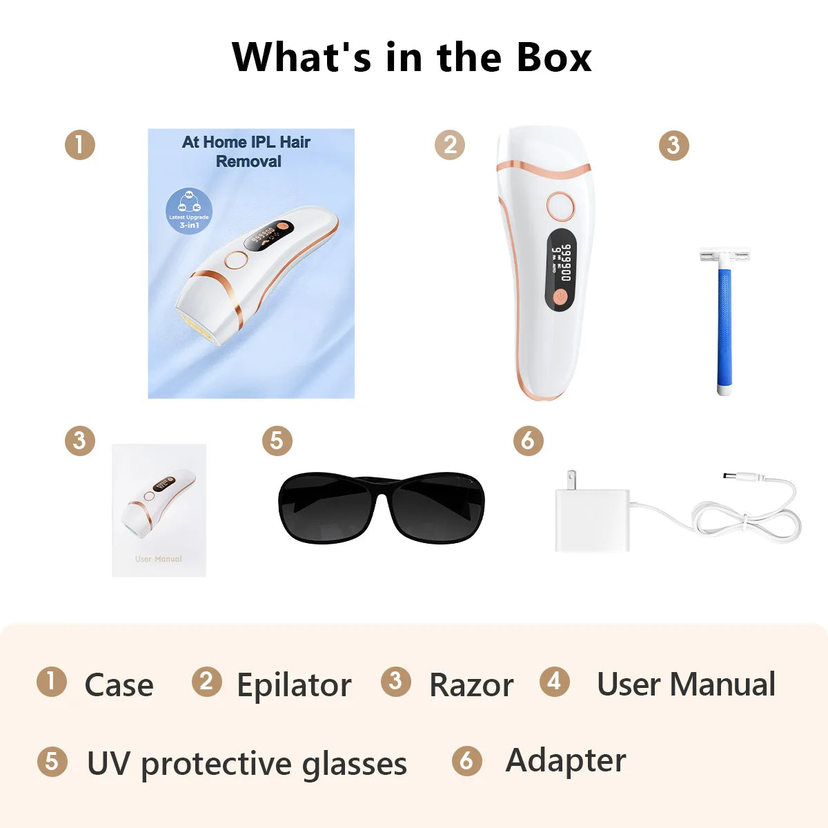 Selfika™ IPL Epilator 999000 Flashes Hair Removal Device