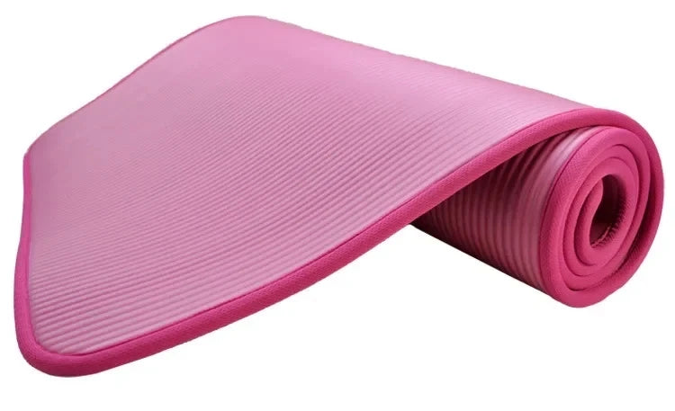 Selfika™ 10mm Extra-Thick Yoga Mat – High-Resilience Anti-Slip NBR Exercise Mat for Beginners, Pilates & Home Workouts